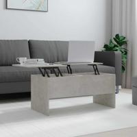 Salontafel 102x50,5x46,5 cm bewerkt hout betongrijs - thumbnail