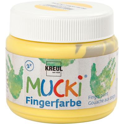 Creativ Company Mucki vingerverf, geel, 150 ml/ 1 doosje