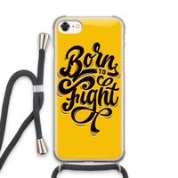 Born to Fight: iPhone 8 Transparant Hoesje met koord