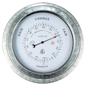 NeXtime NE-4303GA Buitenbarometer 22CM Metaal Verzinkt Orchid