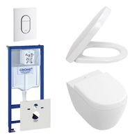 Villeroy & Boch Subway CompactToiletset - directflush - inbouwreservoir - diepspoel wandcloset - bedieningsplaat verticaal - wit 0729205/0729242/1024232/1025456/