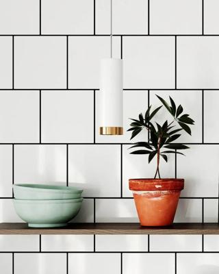 Kleine witte minimalistische hanglamp met GU10 fitting By Rydens Puls
