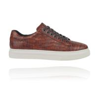 Brown Reptile Sneakers Lureaux - Handgemaakte Nette Schoenen Voor Heren