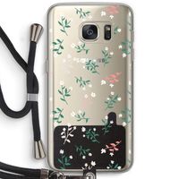Small white flowers: Samsung Galaxy S7 Transparant Hoesje met koord