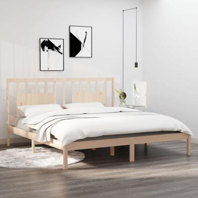 Bedframe massief grenenhout 200x200 cm
