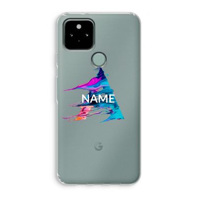 Abstract Spectrum: Google Pixel 5 Transparant Hoesje