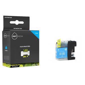 Inktmedia® - Inktcartridge - Geschikt Brother LC-123C inktcartridge cyaan - Cartridge met Inkt