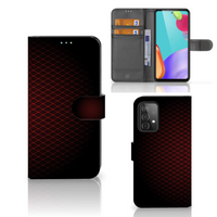 Samsung Galaxy A52 Telefoon Hoesje Geruit Rood - thumbnail