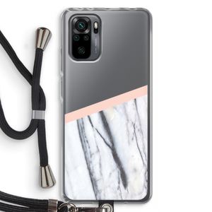 A touch of peach: Xiaomi Redmi Note 10 Pro Transparant Hoesje met koord