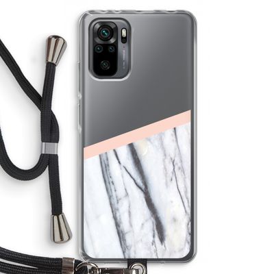 A touch of peach: Xiaomi Redmi Note 10 Pro Transparant Hoesje met koord