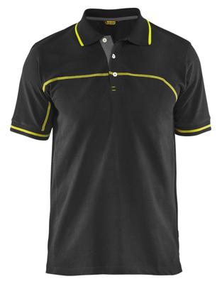 Blåkläder Poloshirt 33891050 | Zwart/High-Vis Geel | Maat M - 7330509553749