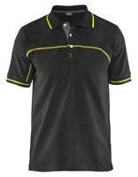Blåkläder Poloshirt 33891050 | Zwart/High-Vis Geel | Maat S - 7330509553756