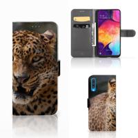 Samsung Galaxy A50 | Telefoonhoesje | Met pasjeshouder | Luipaard