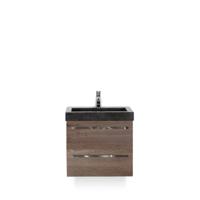 Seville Badmeubelset 60 cm - Tabacco - Wastafel Hardsteen Wit Lucca