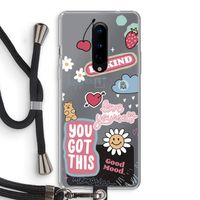 Positivity: OnePlus 8 Transparant Hoesje met koord