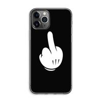 Middle finger black: iPhone 11 Pro Max Transparant Hoesje