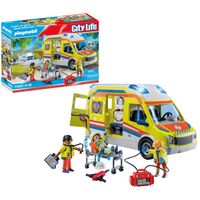 PLAYMOBIL City Life ambulance met licht en geluid 71202 - thumbnail