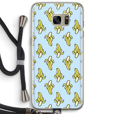 Bananas: Samsung Galaxy S7 Edge Transparant Hoesje met koord