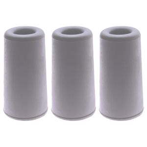 Deurbuffer - 3x - deurstopper - grijs - rubber - 75 x 40 mm - schroefbevestiging