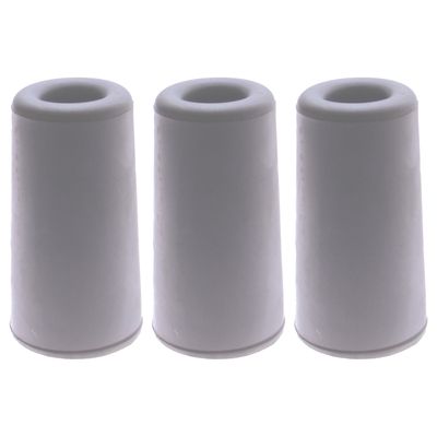 Deurbuffer - 3x - deurstopper - grijs - rubber - 75 x 40 mm - schroefbevestiging