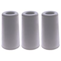 Deurbuffer - 3x - deurstopper - grijs - rubber - 75 x 40 mm - schroefbevestiging