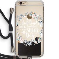 Diamonds: iPhone 6 PLUS / 6S PLUS Transparant Hoesje met koord