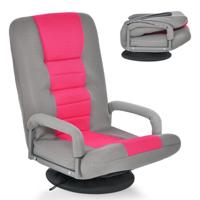 Opklapbare Vloerfauteuil 360° Draaibare Basis Rugleuning Verstelbaar in 6 Posities Maximale Belasting 140 KG
