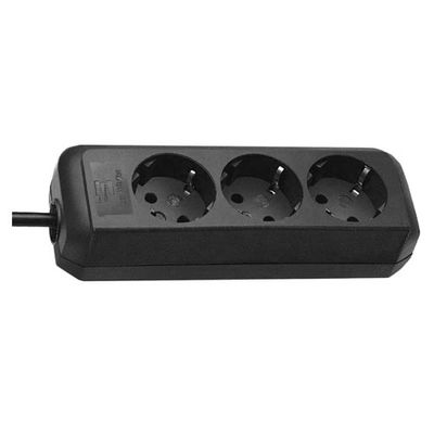 Brennenstuhl 1158620015 Stekkerdoos | Eco-Line | 3 Sockets | Zwart | 1,5 meter