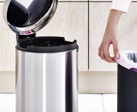 Brabantia newIcon pedaalemmer 12 liter met kunststof binnenemmer - Matt Steel Fingerprint Proof - thumbnail