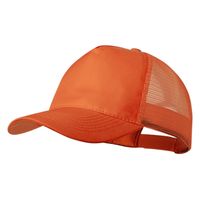 Oranje mesh baseballcap voor volwassenen - thumbnail