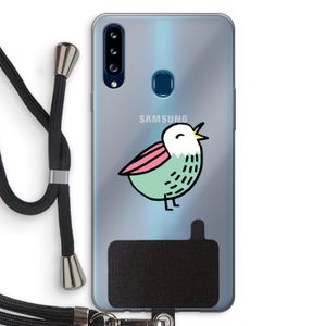 Birdy: Samsung Galaxy A20s Transparant Hoesje met koord