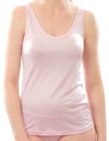 Zijden Dames Hemd Alkena Kleur Zacht rose Maat Extra Large
