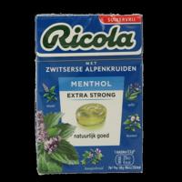 Ricola Menthol extra strong suikervrij 50 Gram