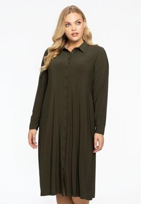 Yoek Blouse midi | Dark Green | Maat 58/60