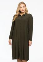 Yoek Blouse midi | Dark Green | Maat 54/56