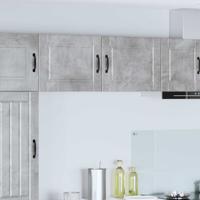 Keukenkast 2 pcs Beton Grijs 50 x 31 x 40 cm Bewerkt hout