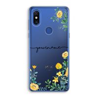 Gele bloemen: Xiaomi Mi Mix 3 Transparant Hoesje