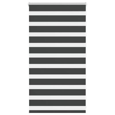 VidaXL Zebra rolgordijn 80x100 cm stofbreedte 75,9 cm zwart