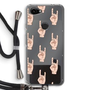 Rock: Pixel 3a Transparant Hoesje met koord