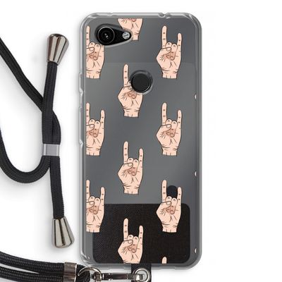 Rock: Pixel 3a Transparant Hoesje met koord