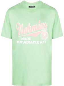 Nahmias t-shirt en coton à logo imprimé - Vert