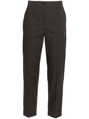 P.A.R.O.S.H. pantalon en coton à coupe fuselée - Marron