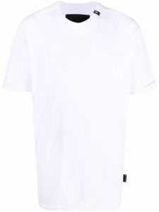 Philipp Plein t-shirt à logo brodé - Blanc