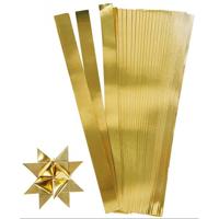 Hobby/knutsel vlecht papier - 100x - vlecht stroken - goud - 45 cm - vlechten