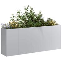 VidaXL Plantenbak 200x40x80 cm gegalvaniseerd staal