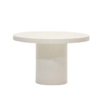 Kave Home - Aiguablava ronde tafel in wit cement, Ø 120 cm