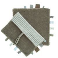 Snoozebaby knuffeldoekje Sweet Dreaming Warm Brown Maat
