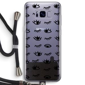 Eye pattern #2: Samsung Galaxy S8 Plus Transparant Hoesje met koord