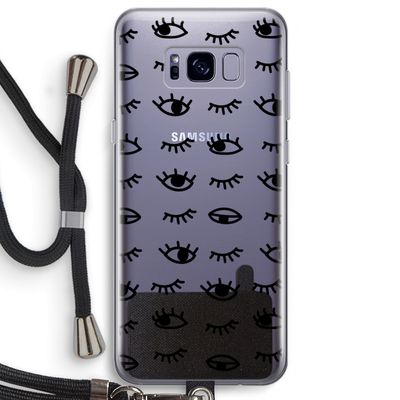 Eye pattern #2: Samsung Galaxy S8 Plus Transparant Hoesje met koord