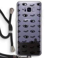 Eye pattern #2: Samsung Galaxy S8 Plus Transparant Hoesje met koord